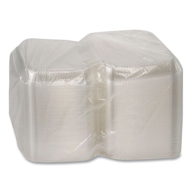 PACTIV EVERGREEN CORPORATION YCI81110 ClearView SmartLock Hinged Lid Container, 9.22 x 8.88 x 2.91, Clear, Plastic, 200/Carton