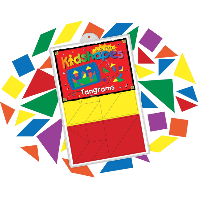 BARKER CREEK PUBLISHING, INC. LM2305 Barker Creek Magnets, Magnetic Kidshapes, Tangrams, Grades Pre-K+, Pack Of 42