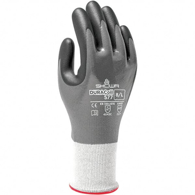 SHOWA 577XXL-10 Cut, Puncture & Abrasive-Resistant Gloves: Size 2XL, ANSI Cut A3, ANSI Puncture 2, Nitrile, ATA & HPPE Blend