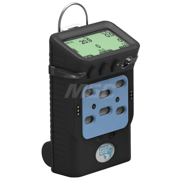 GfG 8C13010200010K Multi-Gas Detector: Oxygen, LEL, Carbon Monoxide, Hydrogen Sulfide, Audible & Visual Signal, LCD