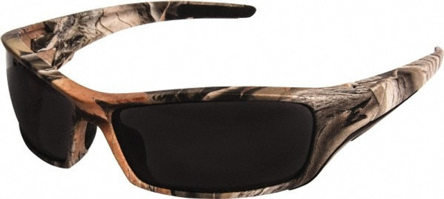 Edge Eyewear TSR216CF Safety Glass: Scratch-Resistant, Polycarbonate, Smoke Lenses, Full-Framed, UV Protection