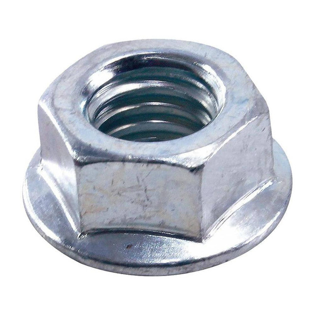 American Garage Door Supply NUTFZ14 Garage Door Hardware; Hardware Type: Garage Door Hex Nut, Flanged Serrated ; For Use With: Commercial Doors ; Material: Steel ; Hardware Diameter: .25 ; Finish: Zinc-Plated