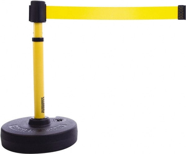 Banner Stakes PL4092 Barrier Post Base & Stanchion: 22 to 42" High, Round Base