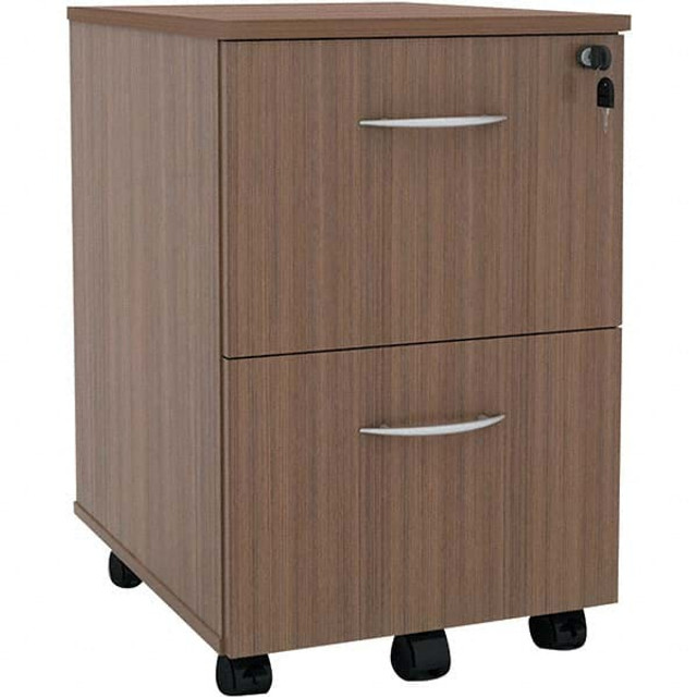 ALERA ALEVA582816WA Pedestal File Cabinet: 2 Drawers, Textured Woodgrain Laminate, Walnut