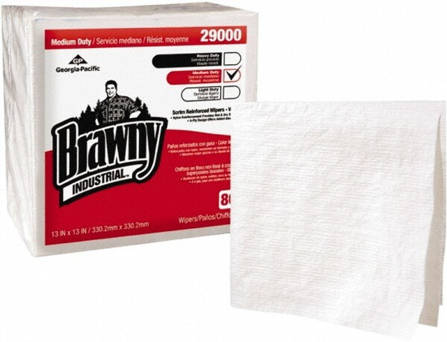 Brawny Professional 29000  P300 Disposable Cleaning Towels, <-Fold, White