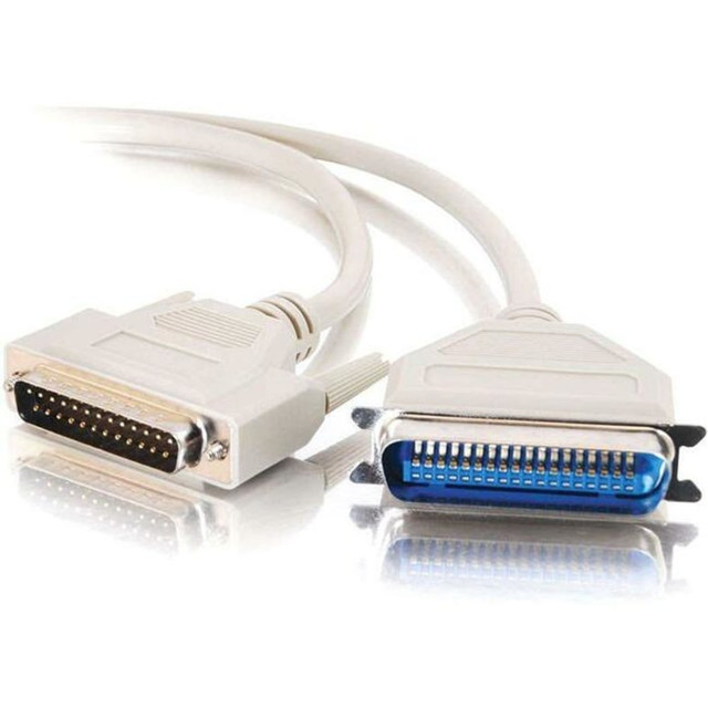 LASTAR INC. 02798 C2G 6ft DB25 Male to Centronics 36 Male Parallel Printer Cable - DB-25 Male - Centronics Male - 6ft - Beige