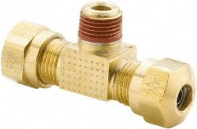 Parker VS272NTA-10-8 Compression Tube Male Branch Tee: 1/2" Thread, Compression x Compression x MNPT