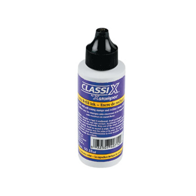 SHACHIHATA INC., (USA) 40712 Xstamper Classix Custom Self-Inking Refills - 1 Each - Black Ink - 2 fl oz