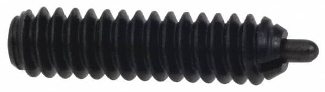 Vlier SSS66 Threaded Spring Plunger: 1/8, 2-13/32" Thread Length, 0.498" Dia, 1/2" Projection