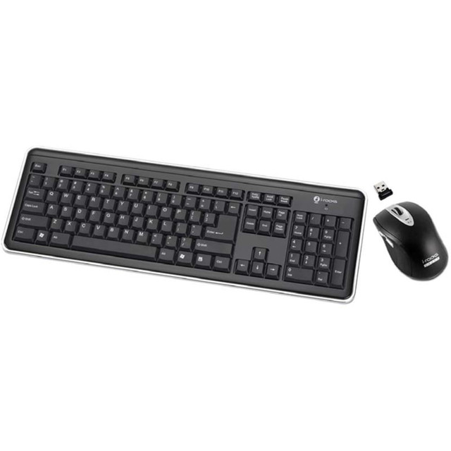 BUSLINK MEDIA RF-6577L-BK i-rocks RF-6577L Keyboard and Mouse - USB Wireless RF Keyboard - USB Wireless RF Mouse - Laser - 1600 dpi BUSLINK MEDIA RF-6577L-BK i-rocks RF-6577L Keyboard and Mouse - USB Wireless RF Keyboard - USB Wireless RF Mouse - Laser - 1600 dpi
