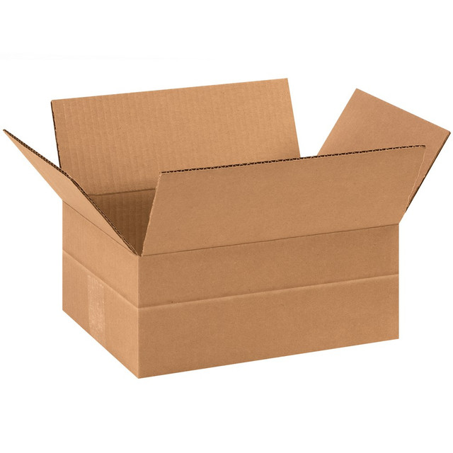 B O X MANAGEMENT, INC. MD1184SC Partners Brand Multi-Depth Corrugated Boxes, 4 3/4 x 11 3/4in x 8 3/4in, Kraft, Pack Of 25