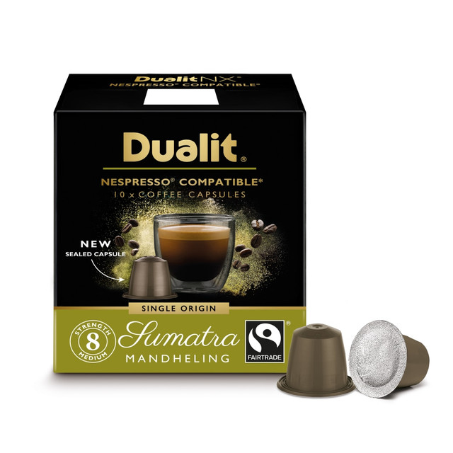 DUALIT 15896  And Nespresso Compatible Coffee NX Pods, Sumatra Mandhling Espresso, Carton Of 60