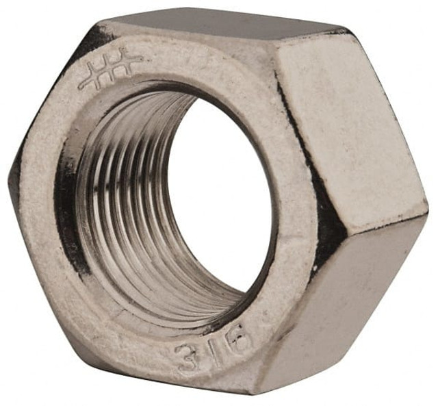 Value Collection 763090BR Hex Nut: 3/4-16, Grade 316 Stainless Steel, Uncoated