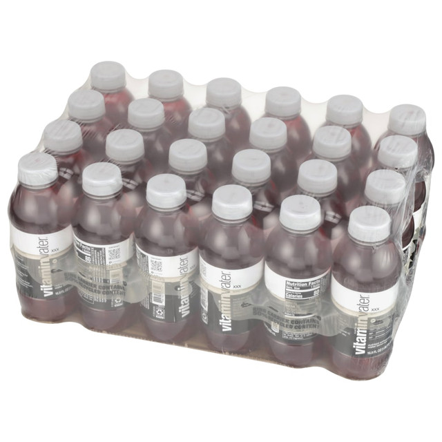 Beat your thirst with this pack of Glaceau vitaminwater XXX nutrient-enhanced water. The refreshing blend of flavors offer a refreshing, fruity taste to keep you going, while vitamins B6, B12 and C help replenish essential nutrients. These bottles of Glaceau vitaminwater XXX nutrient-enhanced water feature resealable caps for a quick, cooling drink on the go.  Vitamin-packed and nutrient-enriched water for a healthy choice.  Resealable cap allows easy storage.  16.9-oz. bottle easily fits in your pack or lunchbox.  Acai, blueberry and pomegranate flavors deliver a fruity taste.  Case of 24 bottles of Glaceau vitaminwater XXX flavored water.