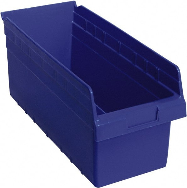 Quantum Storage QSB808BL Plastic Hopper Shelf Bin: Blue