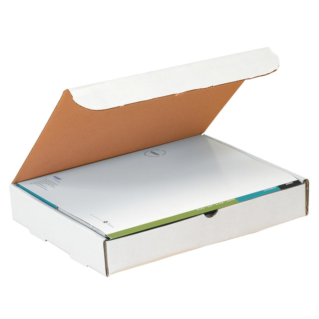 B O X MANAGEMENT, INC. M962 Partners Brand White Literature Mailers, 9in x 6 1/2in x 2 3/4in, Pack Of 50 B O X MANAGEMENT, INC. M962 Partners Brand White Literature Mailers, 9in x 6 1/2in x 2 3/4in, Pack Of 50