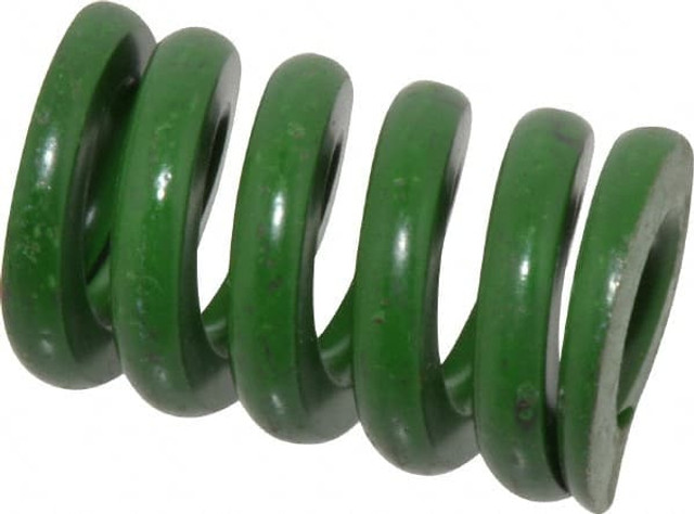 Associated Spring Raymond 106-506 Die Spring: 1" Hole Dia, 1/2" Rod Dia, 1-1/2" Free Length, Green