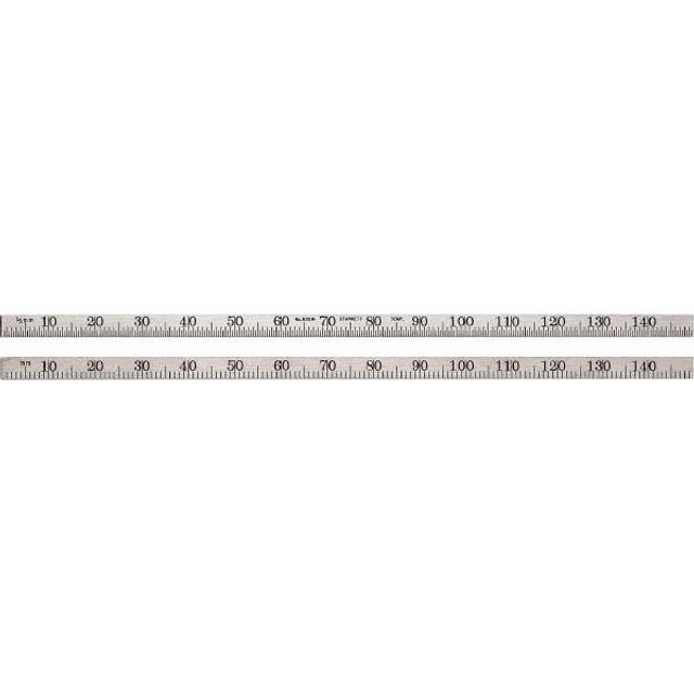 Starrett 70164 Steel Rule: 150 mm OAL, Metric Graduation, Rigid, 4.8 mm OAW