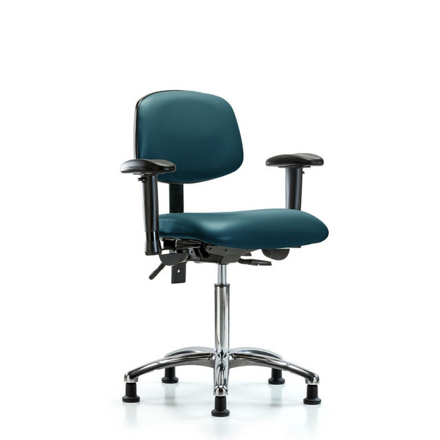 Blue Ridge Ergonomics MSC48755 Task Chair: Vinyl, Marine Blue