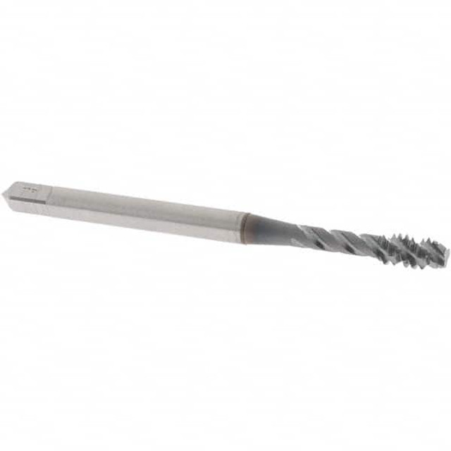 OSG 2912408 Spiral Flute Tap: #6-32 UNC, 3 Flutes, Modified Bottoming, 2B Class of Fit, Vanadium High Speed Steel, TICN Coated