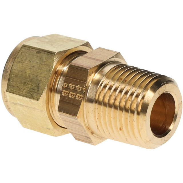 Parker 10MSC8N-B Compression Tube Connector: 1/2" Thread, Compression x MNPT