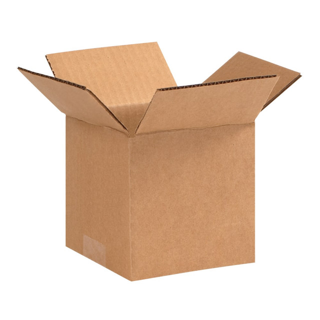 B O X MANAGEMENT, INC. 555 Partners Brand Corrugated Cube Boxes, 5in x 5in x 5in, Kraft, Pack Of 25