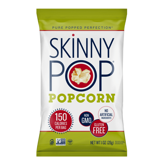 SKINNY POP 4088  Popcorn, 1 Oz, Carton Of 12 Bags