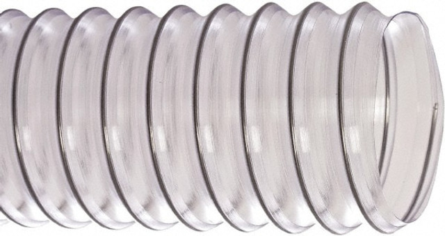 Flexaust 8011100025 Vacuum Duct Hose: Polyvinylchloride, 10" ID, 1 Hg Vac Rating, 2.7 psi