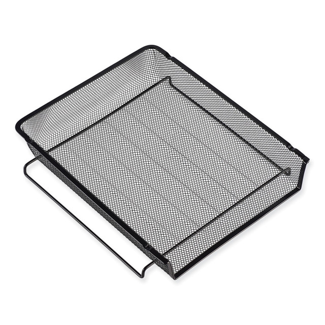 UNIVERSAL OFFICE PRODUCTS Universal 20012  Mesh Stackable Side-Load Tray, Legal Size, Black