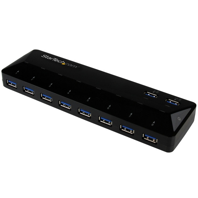 STARTECH.COM ST103008U2C  10-Port USB 3.0 Hub with Charge and Sync Ports - 2 x 1.5A Ports - Desktop USB Hub and Fast-Charging Station