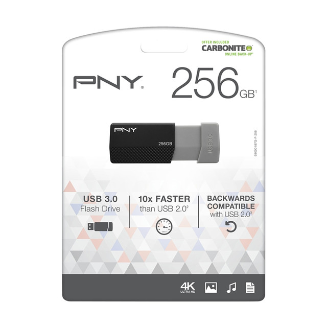 PNY TECHNOLOGIES, INC. P-FD256ELEDGE-GE PNY USB 3.0 Flash Drive, 256GB, Black PNY TECHNOLOGIES, INC. P-FD256ELEDGE-GE PNY USB 3.0 Flash Drive, 256GB, Black