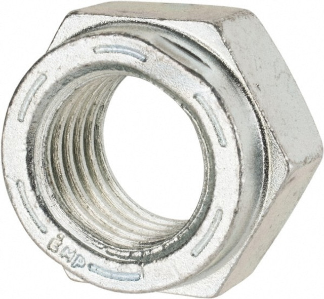 Value Collection SLI8112CAD-015B Hex Lock Nut: Distorted Thread, 1-1/8-7, Grade C Steel, Cadmium Clear-Plated