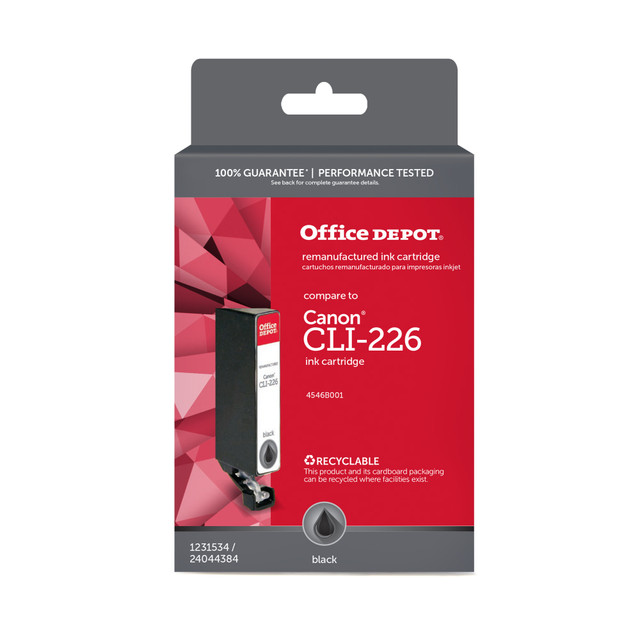 CLOVER TECHNOLOGIES GROUP, LLC ODCLI226B Office Depot Brand Remanufactured Black Ink Cartridge Replacement For Canon CLI-226, ODCLI226B