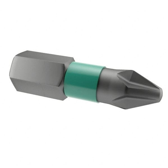 Wera 05056422001 Power Screwdriver Bit: #2 Phillips, PH2 Speciality Point Size, 1/4" Hex Drive