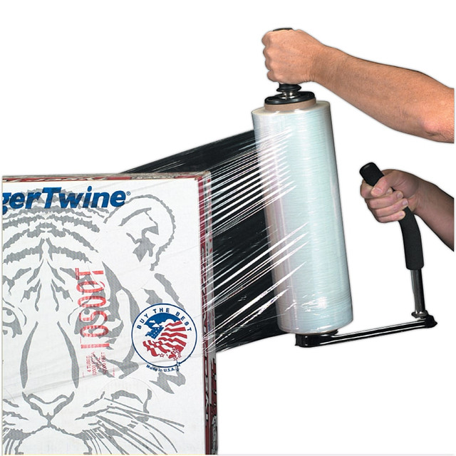 B O X MANAGEMENT, INC. SF189 Partners Brand Blown Hand Stretch Film, 90 Gauge, 18in x 1500ft, Clear , Pack Of 4 B O X MANAGEMENT, INC. SF189 Partners Brand Blown Hand Stretch Film, 90 Gauge, 18in x 1500ft, Clear , Pack Of 4