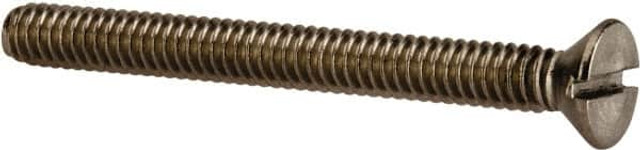 Value Collection R56001710 Machine Screw: 1/4-20 x 2-1/2", Flat Head, Slotted