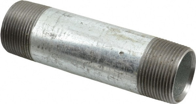 B&K Mueller 566-055HC Galvanized Pipe Nipple: 1-1/4", 5-1/2" Long, Schedule 40, Steel