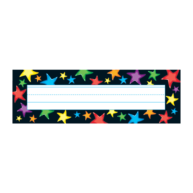 BAUMGARTENS T-69040BN TREND Gel Stars Desk Toppers Name Plates, 2 7/8in x 9 1/2in, 36 Per Pack, 6 Packs BAUMGARTENS T-69040BN TREND Gel Stars Desk Toppers Name Plates, 2 7/8in x 9 1/2in, 36 Per Pack, 6 Packs
