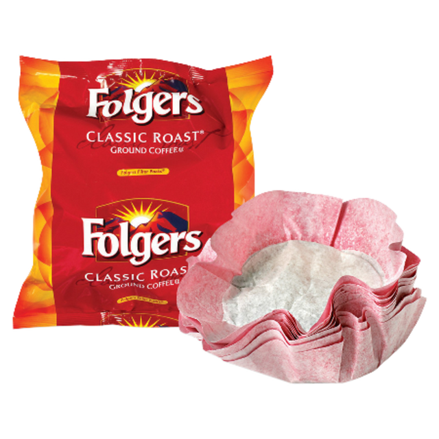 THE J.M. SMUCKER COMPANY CJ213221000OD Folgers Classic Roast Coffee Filter Packs, 0.9 Oz, Box Of 160 Packs