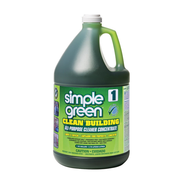 SUNSHINE MAKERS, INC. Simple Green 11001CT  Clean Building All-Purpose Cleaner Concentrate, Unscented, 128 Oz Bottle, Case Of 2