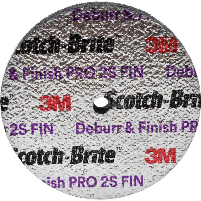 3M Deburring Wheel:  2" Dia, 3/4" Face Width, 1/4" Hole, Density 2, Silicon Carbide 7100143462