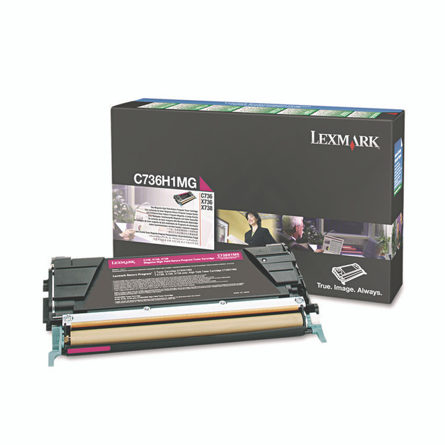 LEXMARK INT'L, INC. C736H1MG C736H1MG Return Program High-Yield Toner, 10,000 Page-Yield, Magenta