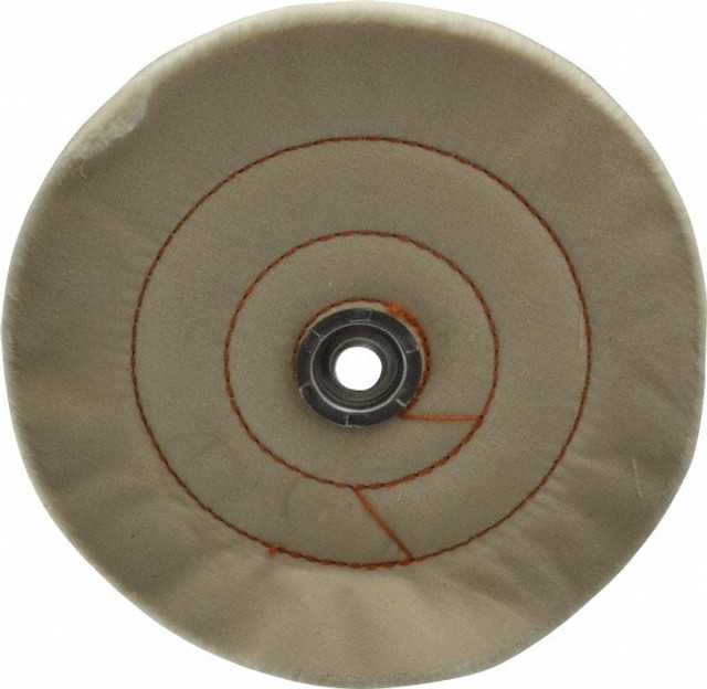 Dico 7000259 Unmounted Cushion Sewn Buffing Wheel: 8" Dia, 3/4" Thick, 1/2" Arbor Hole Dia