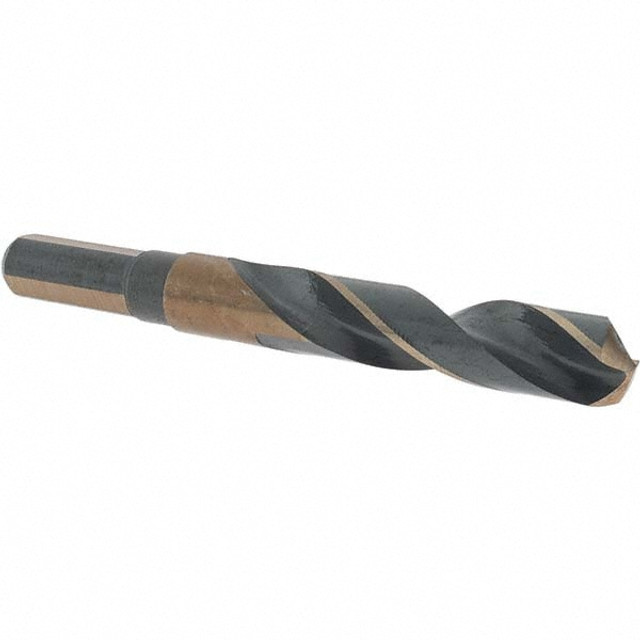 MSC 95008734 Mechanics Drill Bit: 19/32" Dia, 135 ° Point, High Speed Steel, Weldon Shank, Split Point