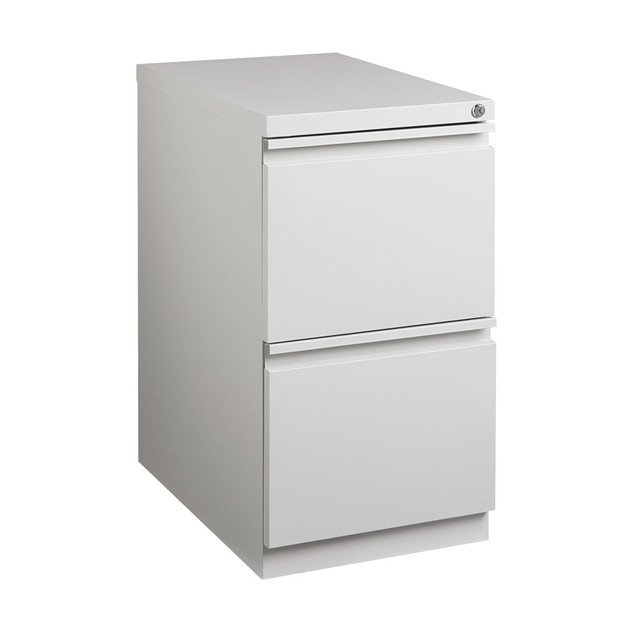OFFICE DEPOT WorkPro HID20983  20inD Vertical 2-Drawer Mobile Pedestal File Cabinet, Light Gray