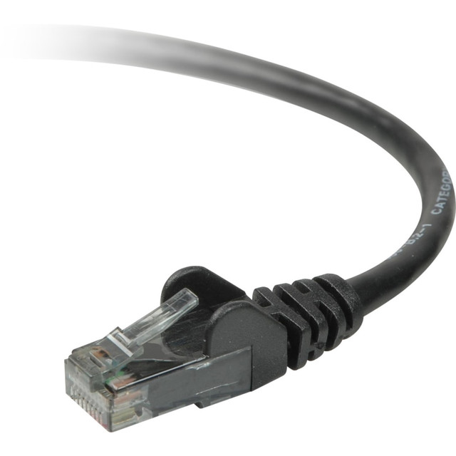 BELKIN, INC. A3L980-04-BLK-S Belkin Cat. 6 UTP Patch Cable - RJ-45 Male - RJ-45 Male - 4ft - Black