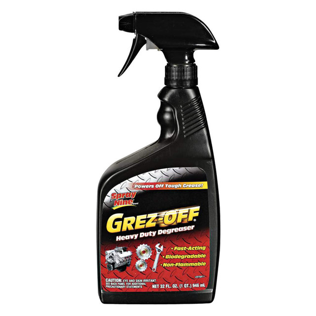 ITW PERMATEX INC Spray Nine 22732  Grez-Off Heavy-Duty Degreaser, 32 Oz Bottle, Case Of 12