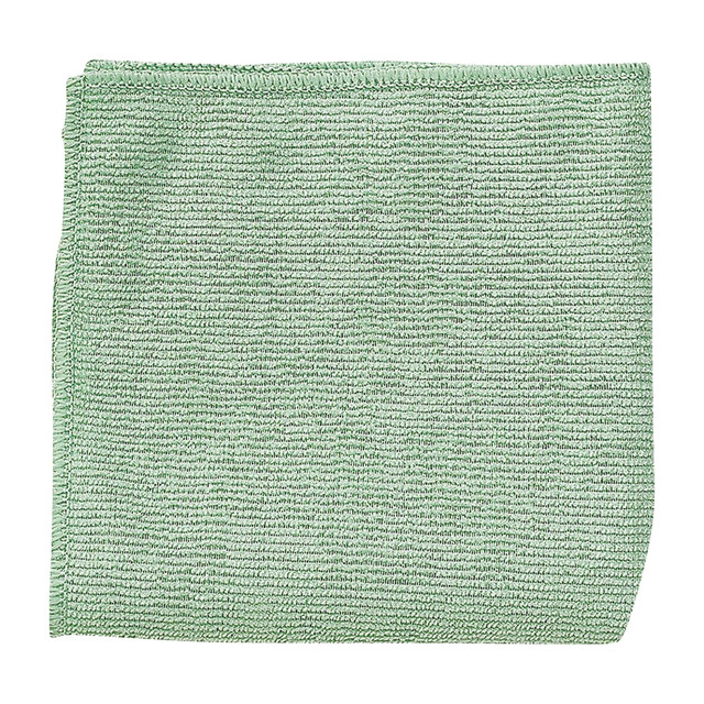 RUBBERMAID 1820582  Microfiber Cloths, 16in x 16in, Green, Case Of 288