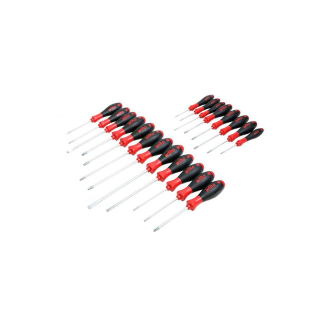 Wiha 30299 Screwdriver Set: 20 Pc, Phillips, Pozidriv, Slotted, Square & Torx