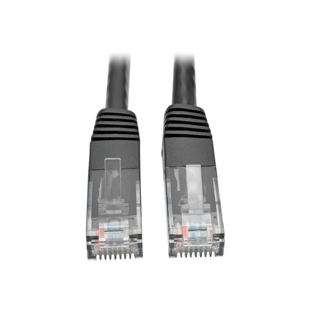 TRIPP LITE N200-025-BK  Cat6 Gigabit Molded Patch Cable RJ45 M/M 550MHz 24 AWG Black 25ft - 128 MB/s - Patch Cable - 25ft - 1 x RJ-45 Male Network - 1 x RJ-45 Male Network - Gold-plated Contacts - Black